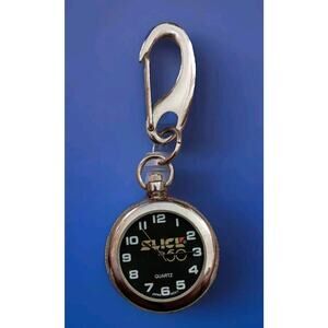 Slick 50 Motor Oil Logo Pocket Watch on Carabiner Needs Battery